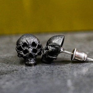 earrings, scary six-eyed demon, half skeleton, horror earrings gift, prank surprise gift, demon, ghost face, witchcraft and magic