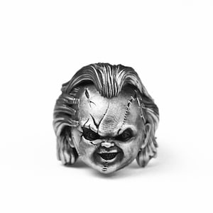 Movie Ghost Baby Resurrection Silver Ring - Creepy Doll Accessory Gift - Horror Toy Ring - Handmade 925 Sterling Silver Brass forMenandWomen