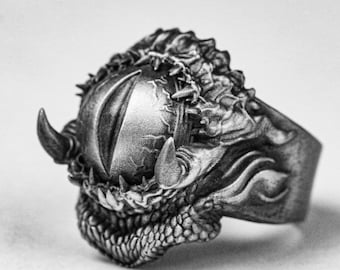 Bague oeil de pupille magique Lingyu bague borgne oeil maya élégant bijoux en argent forgé pour éloigner les mauvais esprits laiton argenté pour hommes et femmes