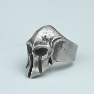 Spartan Paladin Gladiator Helmet Ring\925 Sterling Silver Ring, Men's ...