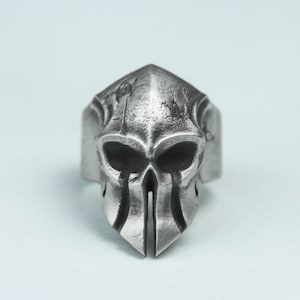Spartan Paladin Gladiator Helmet Ring\925 Sterling Silver Ring, Men's ...