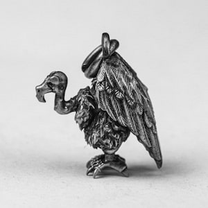 Condor Angel Flying Beast Bird Pendant Necklace Sentinel Standing Vulture Animal Artisan Jewelry 925 Silver Brass Men and Women