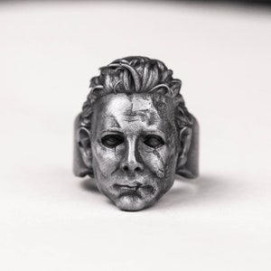 Moonlight Panic Halloween Mask Killer Ring, Horror Ring, Wild West Hunter - The Originator of Movies - Cosplay - Men&#39;s and Women&#39;s Jewelry