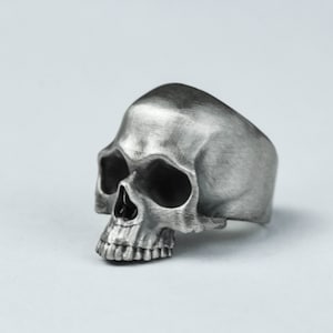 Skulls\Men&#39;s Rings\Many Small Skulls Inside\925 Sterling Silver and Brass\Gothic\High Quality\Artisan Made\Death\Undead\Death Gifts