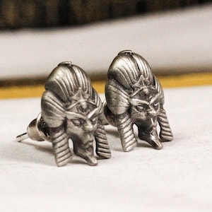 King Pharaoh earrings, Ancient Egyptian mask earrings, Judge Supreme Ruler, Ancient Egyptian jewelry, Symbol of authority, Religiousearrings