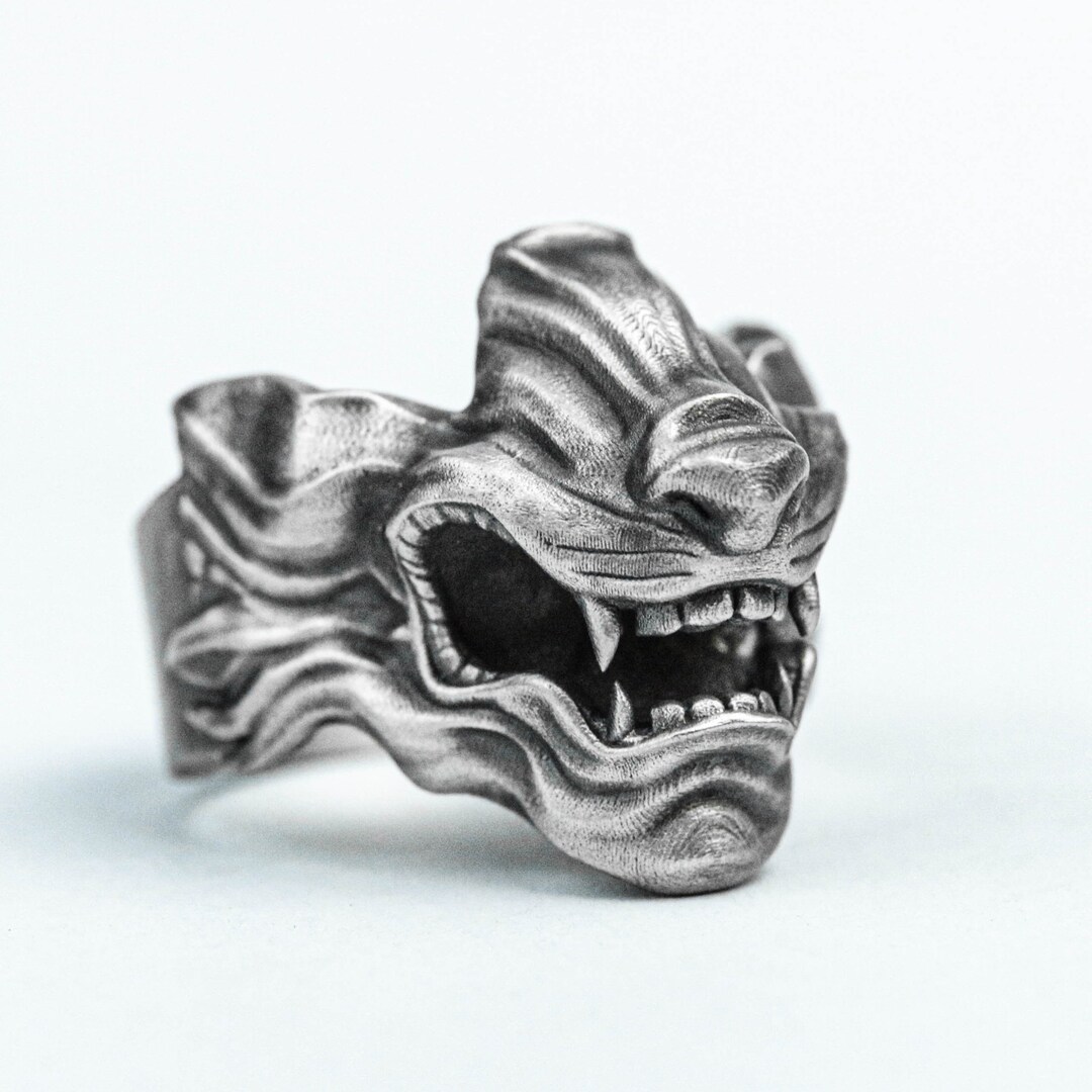 Uniquely Designed Animal Head Ring, Ferocious Animal Head Jewelry ...