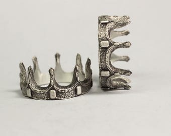 Handmade 925 Silver Crown Ring - Royal Jewelry