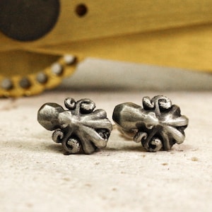 Poseidon Cthulhu Octopus Earrings, Fish Earrings, Deep Sea Fish Earrings, Artisan Octopus Jewelry, Faceted Fine Art Mythology Jewelry