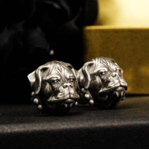 Rottweilerhound earrings, pet dog gifts, silver dog head earrings, fierce dogs, cat and dog earrings, hound lover gifts, animal themejewelry