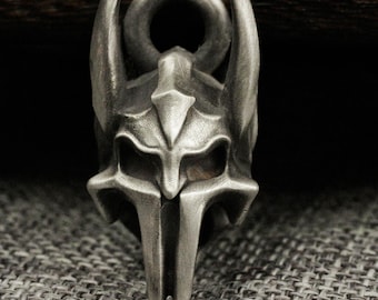 Handmade Sterling Silver Spartan Helmet Pendant, Gladiator Necklace