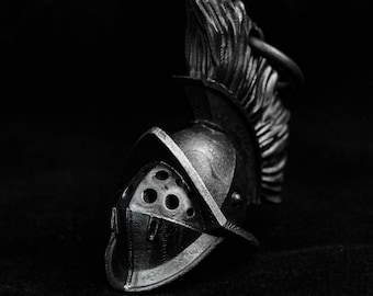 Handmade Sterling Silver Spartan Gladiator Helmet Pendant