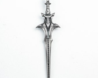 Blade of Destiny Pendant Catholic Cross Necklace Arrow Warrior Sword Spine Jewelry 925 Sterling Silver for Men and Women