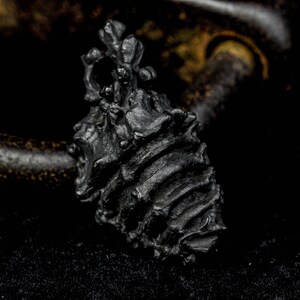 Handmade Heart Skull Pendant Necklace, Gothic Anatomy Jewelry