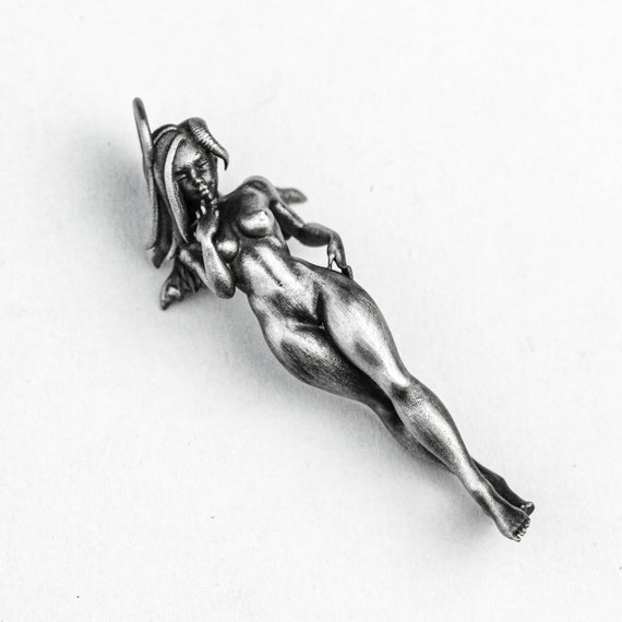 Handmade Fallen Angel Pendant Necklace: 925 Sterling Silver & Brass Wings