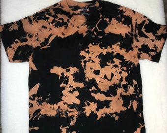 black t shirt bleached