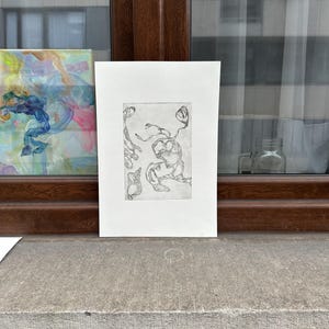 impression eau-forte à l’encre noir « chaire gourmande, la matière se referme N•4 »