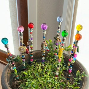 Green Crystal Fairy Garden/Plant Stake