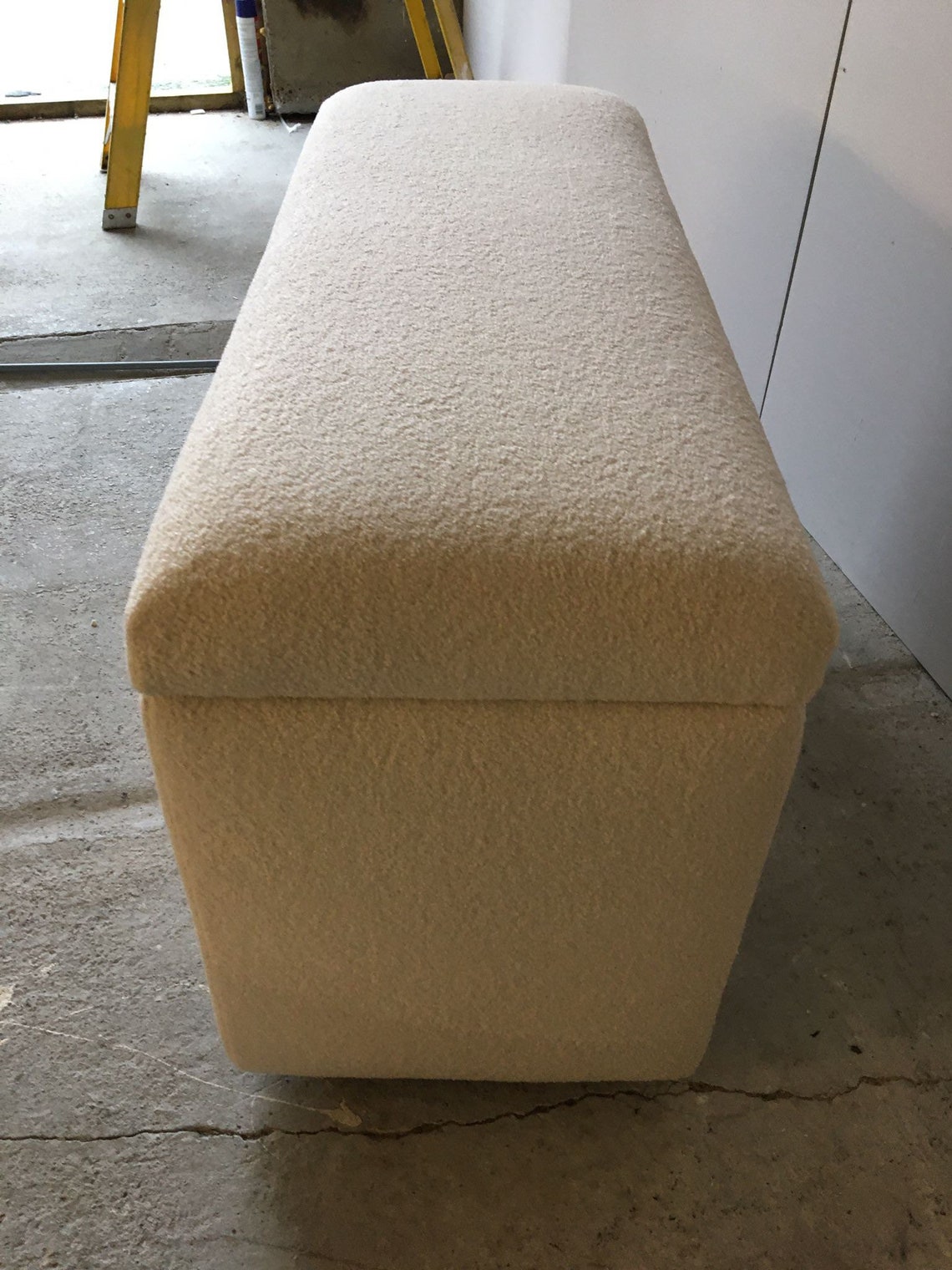 Boucle Storage Ottoman Etsy UK