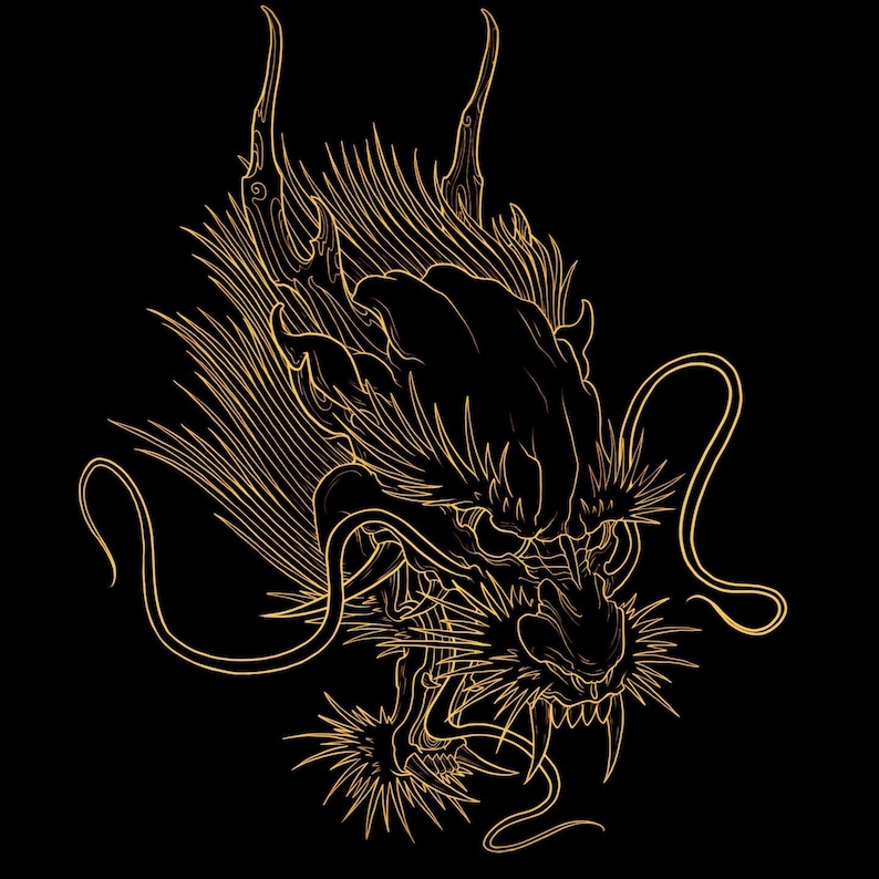 Procreate Tattoo Brush Set Japanese Tattoo Designer Dragon Etsy