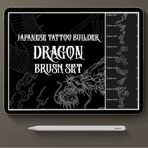 Stamp Japanese Brush Procreate Etsy