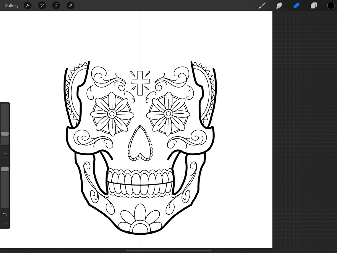 Procreate tattoo Mexican candy skull brush set for Etsy