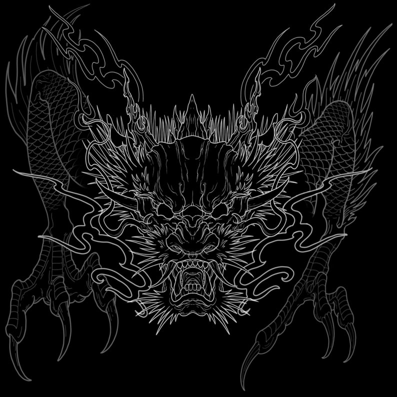 Procreate Tattoo Brush Set, Japanese Tattoo Designer, Dragon Procreate ...