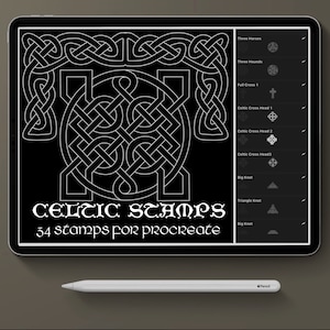 Procreate tattoo,Celtic stamp set for procreate