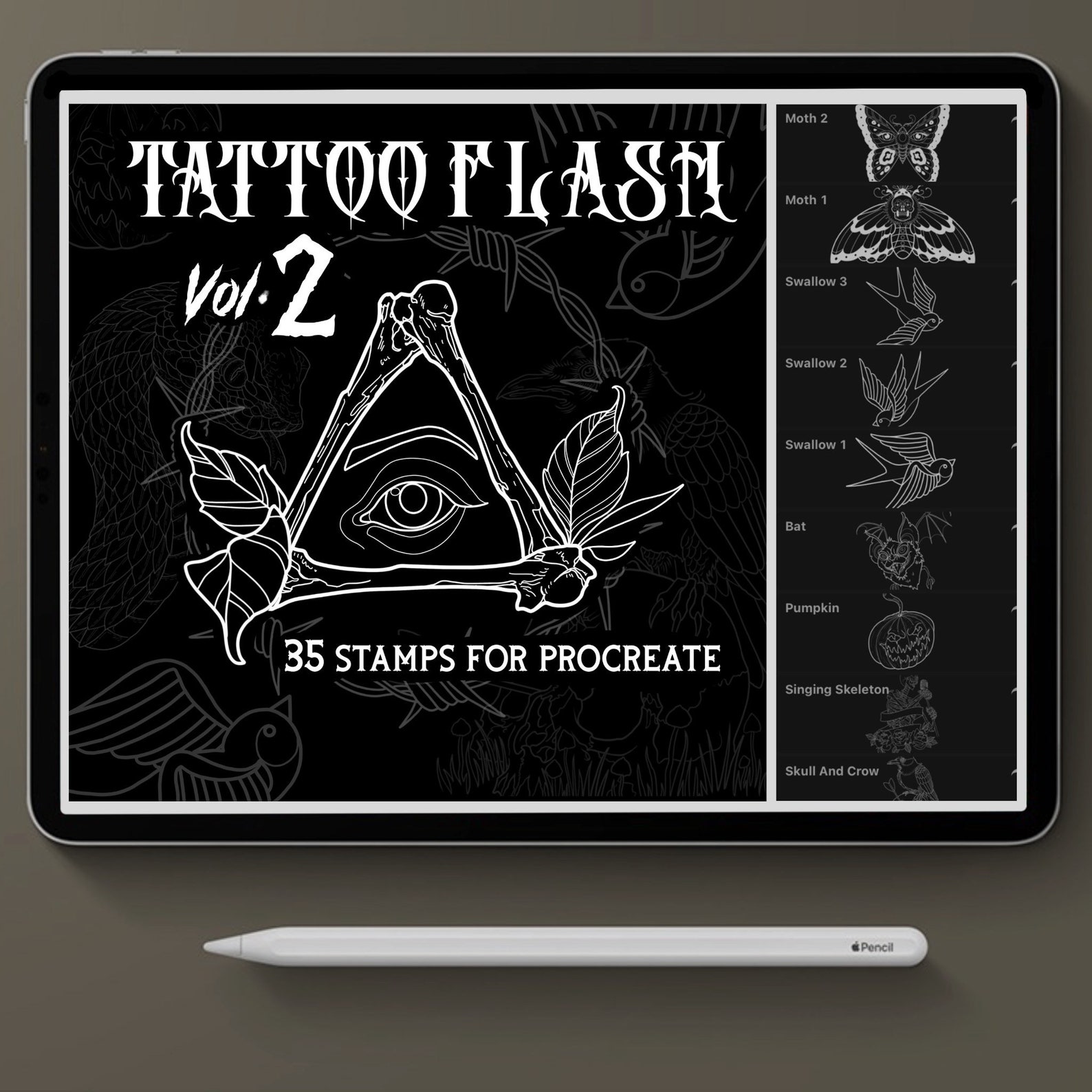 procreate tattoo stamps free download 2022