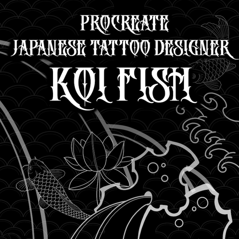 Procreate Koi Fish Tutorial Procreate Tattoo, Japanese Tattoo Designer, Koi Fish - Etsy