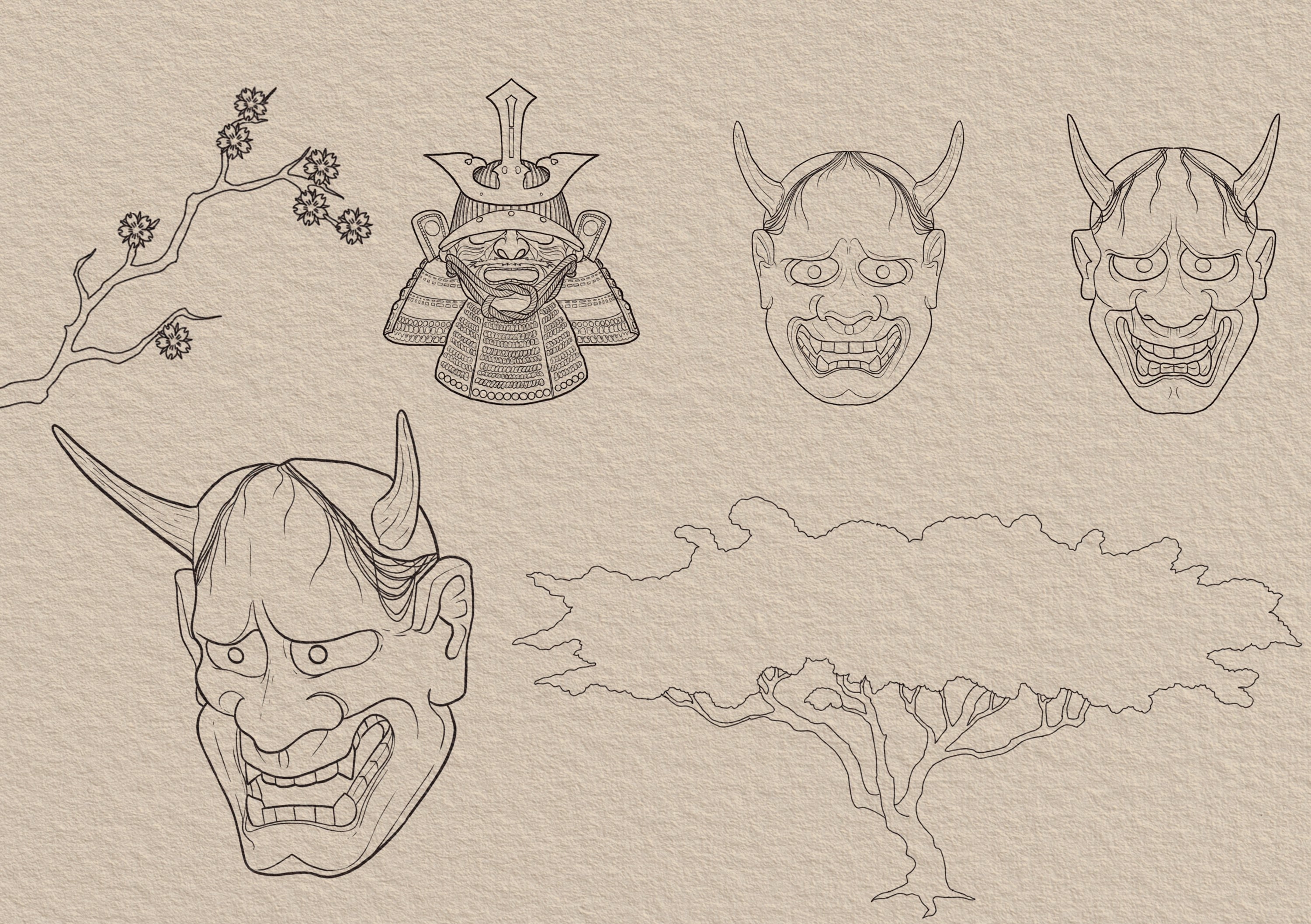 Procreate Brush Set -japanese Tattoo Designer Stamps - Etsy