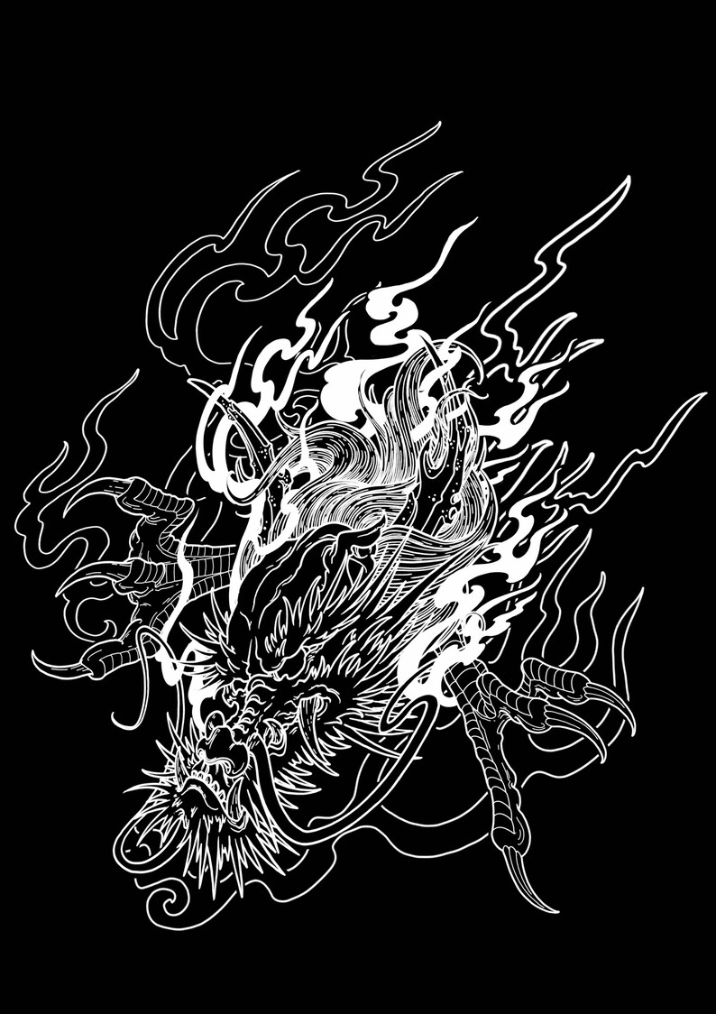 Procreate Tattoo Brush Set Japanese Tattoo Designer Dragon Etsy