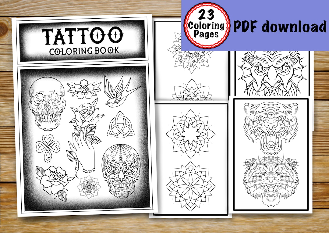 23 Tattoo Design Coloring Pages For Adults Pdf Coloring Pages Digital 23 Tattoo Design Coloring Pages For Adults Pdf Coloring Pages Digital