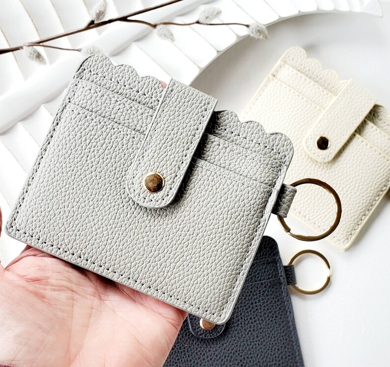 Wristlet Wallets Keychain Card Wallets Small Keychain Etsy