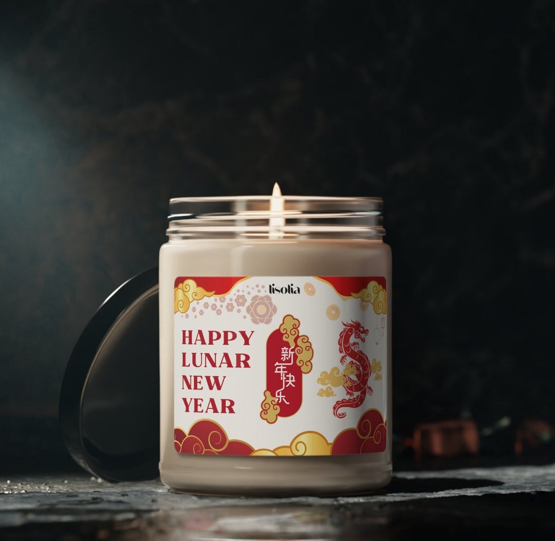 Lunar New Year 2024 Candle Year of the Dragon Chinese New Year Goodluck
