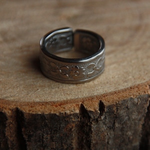 Spoon Ring, Fork Ring, Silverware Jewelry, Waterproof Rings, Spoon Ring Man, Silver Spoon Ring, Flower Ring, Stainless Steel Spoon Ring