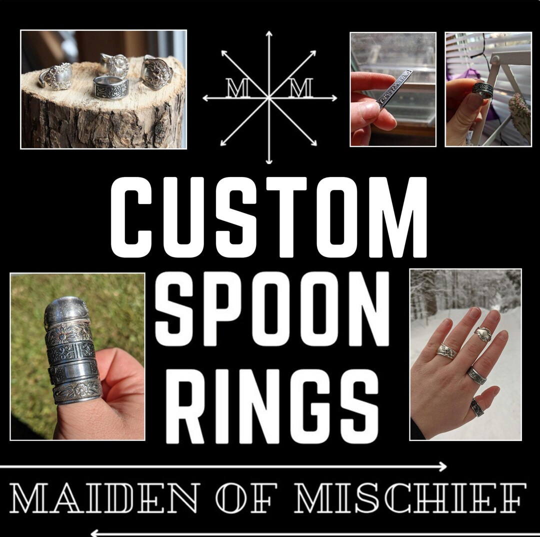 Personalized Spoon Ring, Custom Silverware Jewelry, Handmade - Etsy