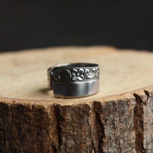SteelSpoon Ring, Fork Ring, Silverware Jewelry, Waterproof Rings, Spoon Ring Man, Silver Spoon Ring, Flower Ring, Stainless Steel Spoon Ring