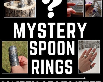 Mystery Handmade Spoon Ring, Recycled Silverware Jewelry