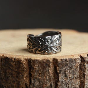 Spoon Ring, Fork Ring, Silverware Jewelry, Waterproof Rings, Spoon Ring Man, Silver Spoon Ring, Flower Ring, Stainless Steel Spoon Ring