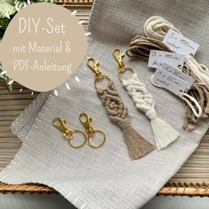Macrame Keychain DIY Set | with PDF instructions and material | creative project for beginners