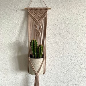 6 Makramee-Pflanzenhänger Mit Haken – Handgefertigt, Baumwolle, Für Töpfe Bis 20 Cm (Boho-Deko)