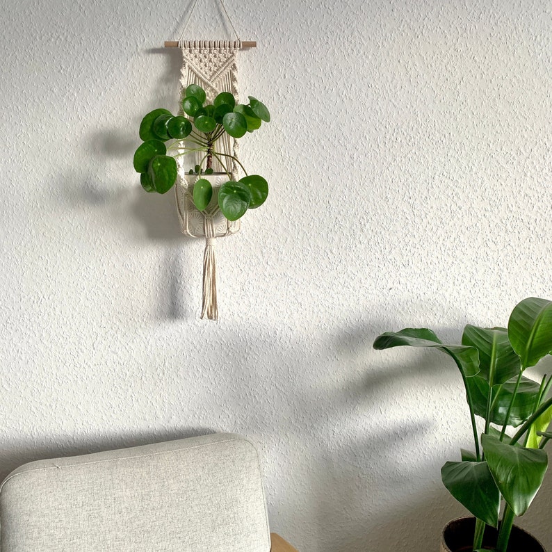 3x Makramee Blumenampel 105cm - Hängepflanzen Halter Boho Style