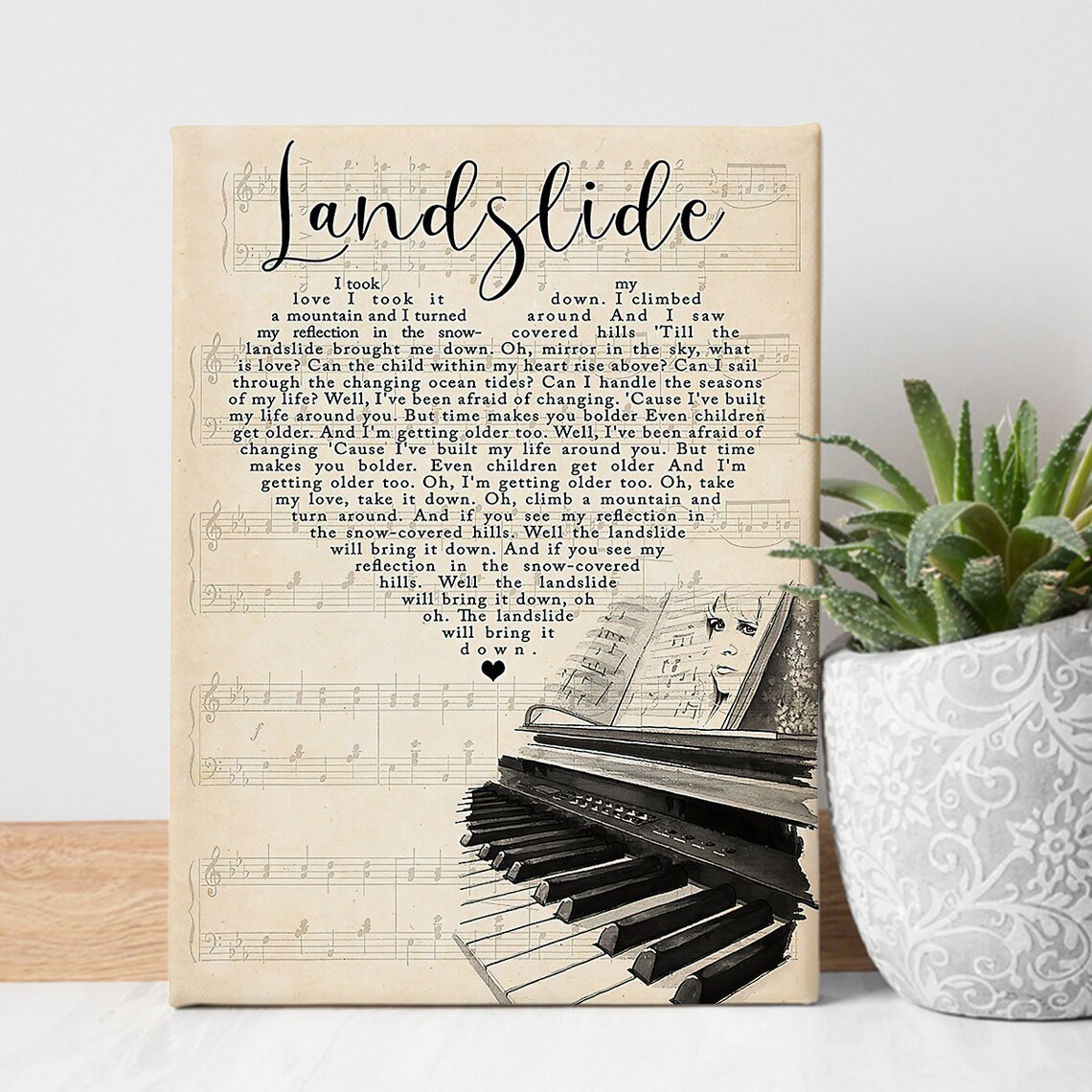 Fleetwood Mac Song Landslide Lyrics Landslide Fleetwood Mac Lyrics Song Poster & Canvas Tomé mi | Etsy