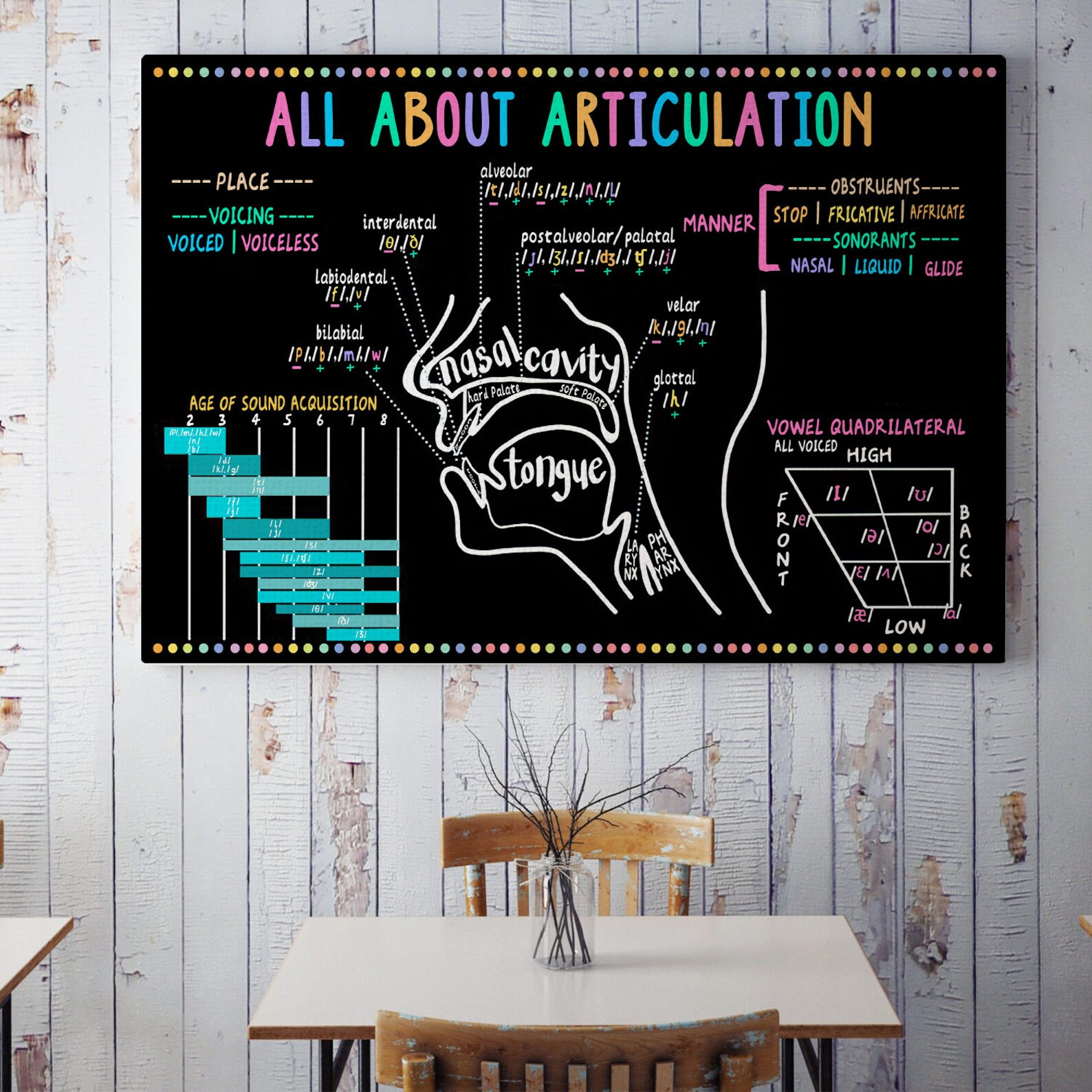 Pronunciation Poster & Canvas All About Articulation Etsy