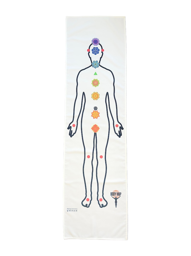 BODY MAP - Body Sized Canvas Energy Centre Mat, Chakra/spine Panels for ...