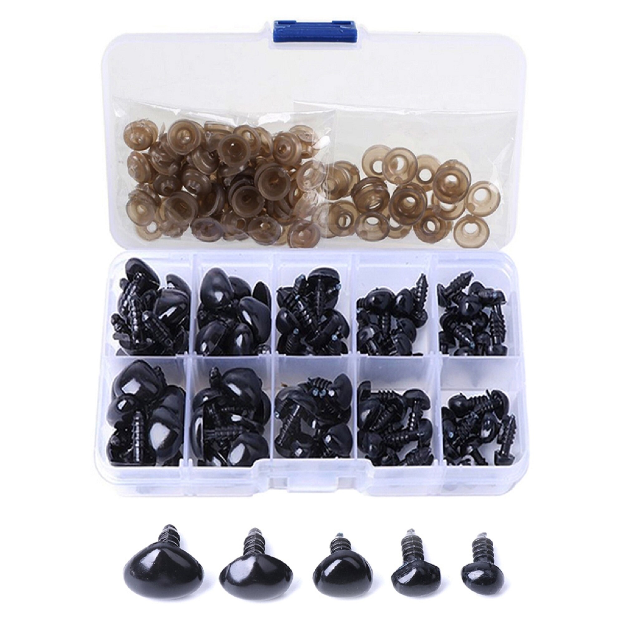100 Pcs Plastic Safety Eyes 100 Pcs Safety Noses with Washers Etsy