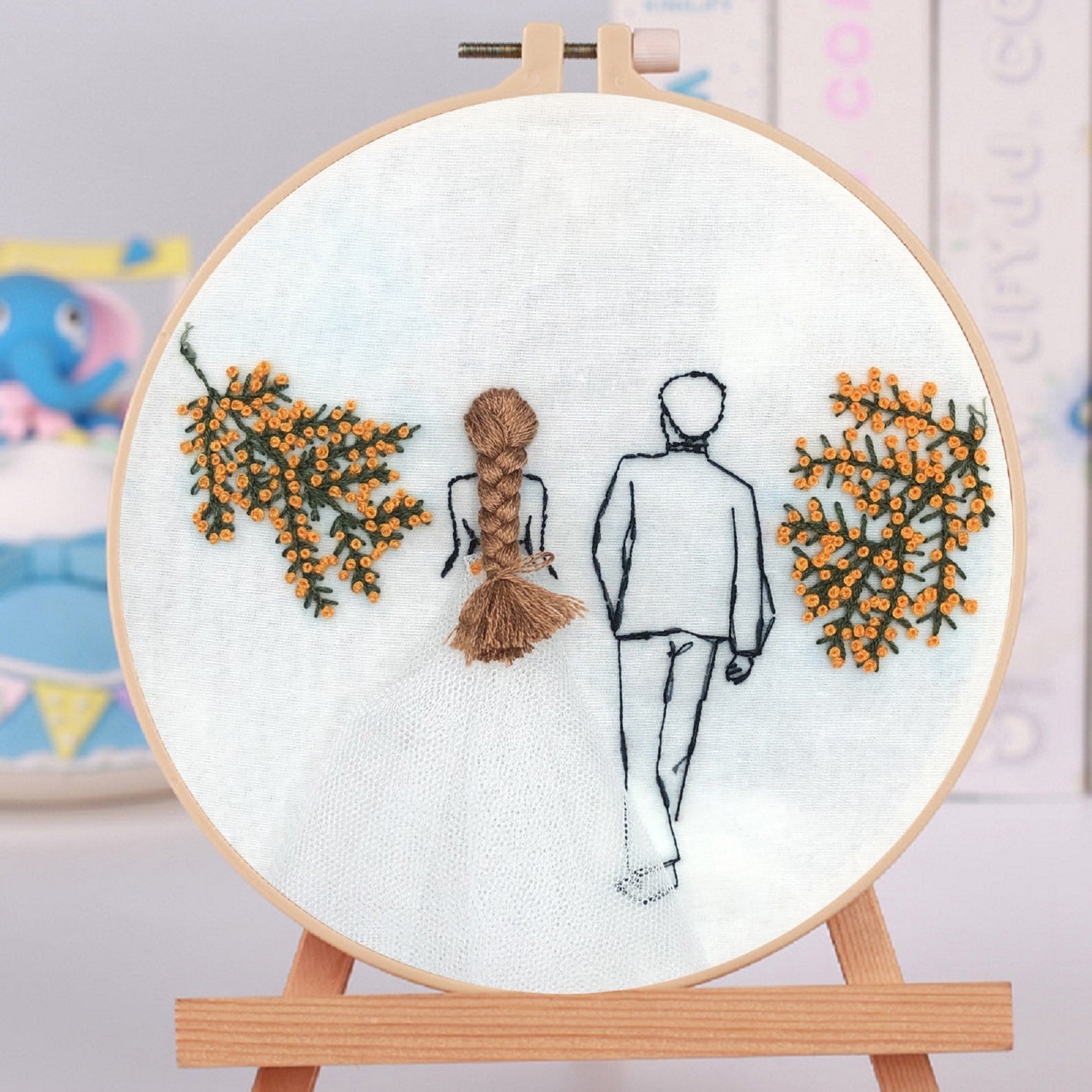 Husband and wife embroidery kit lovers embroidery handmade  etsy Husband and wife embroidery kit lovers embroidery handmade  etsy
