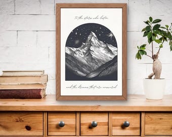 Acotar Quote Digital Download Print - サラ・J・マース作「茨とバラの庭」の壁画。デジタルアート
