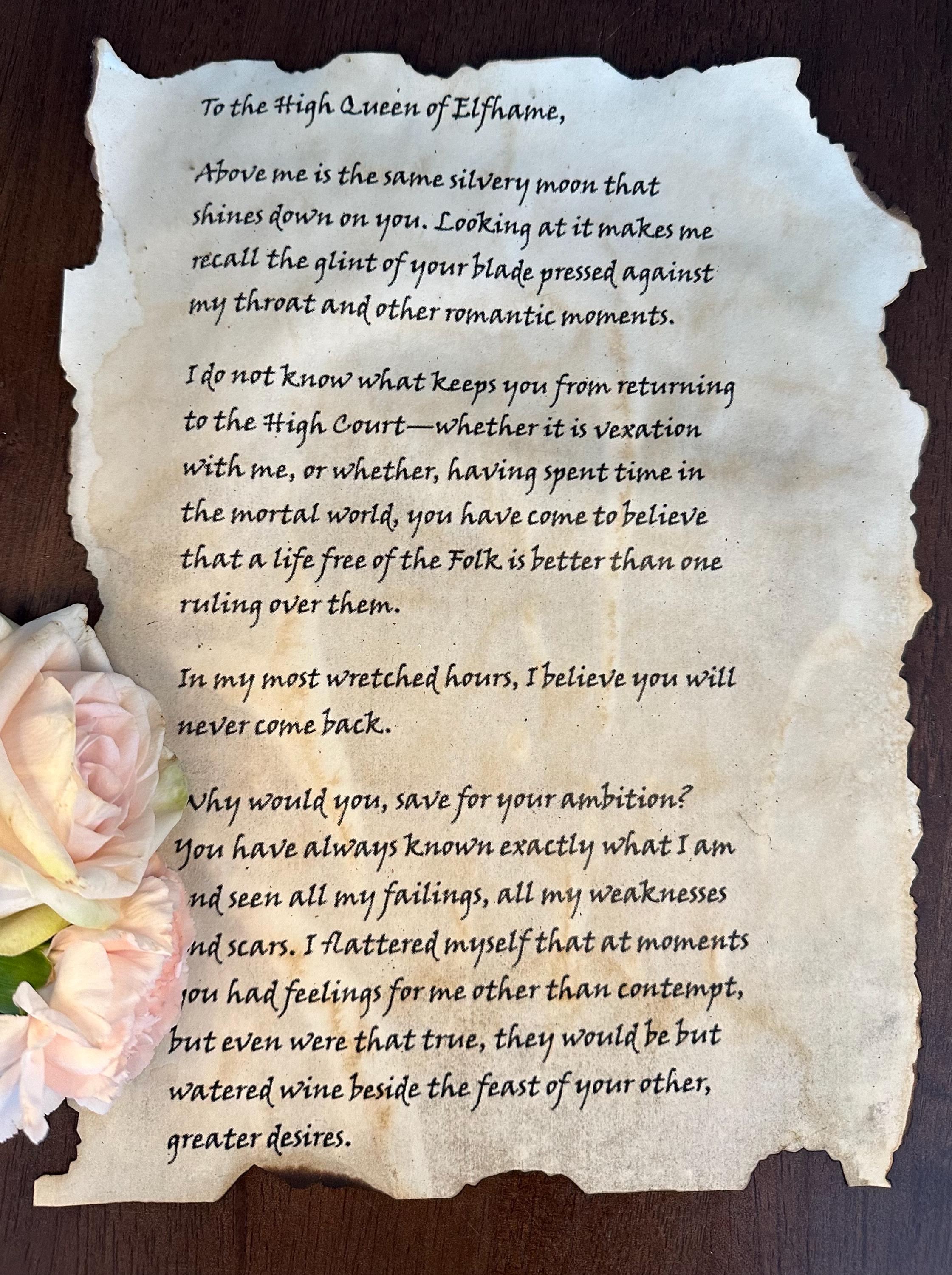 Cardans Letters to Jude - All 7 Letters From the Folk of the Air Trilogy by  Holly Black - Etsy