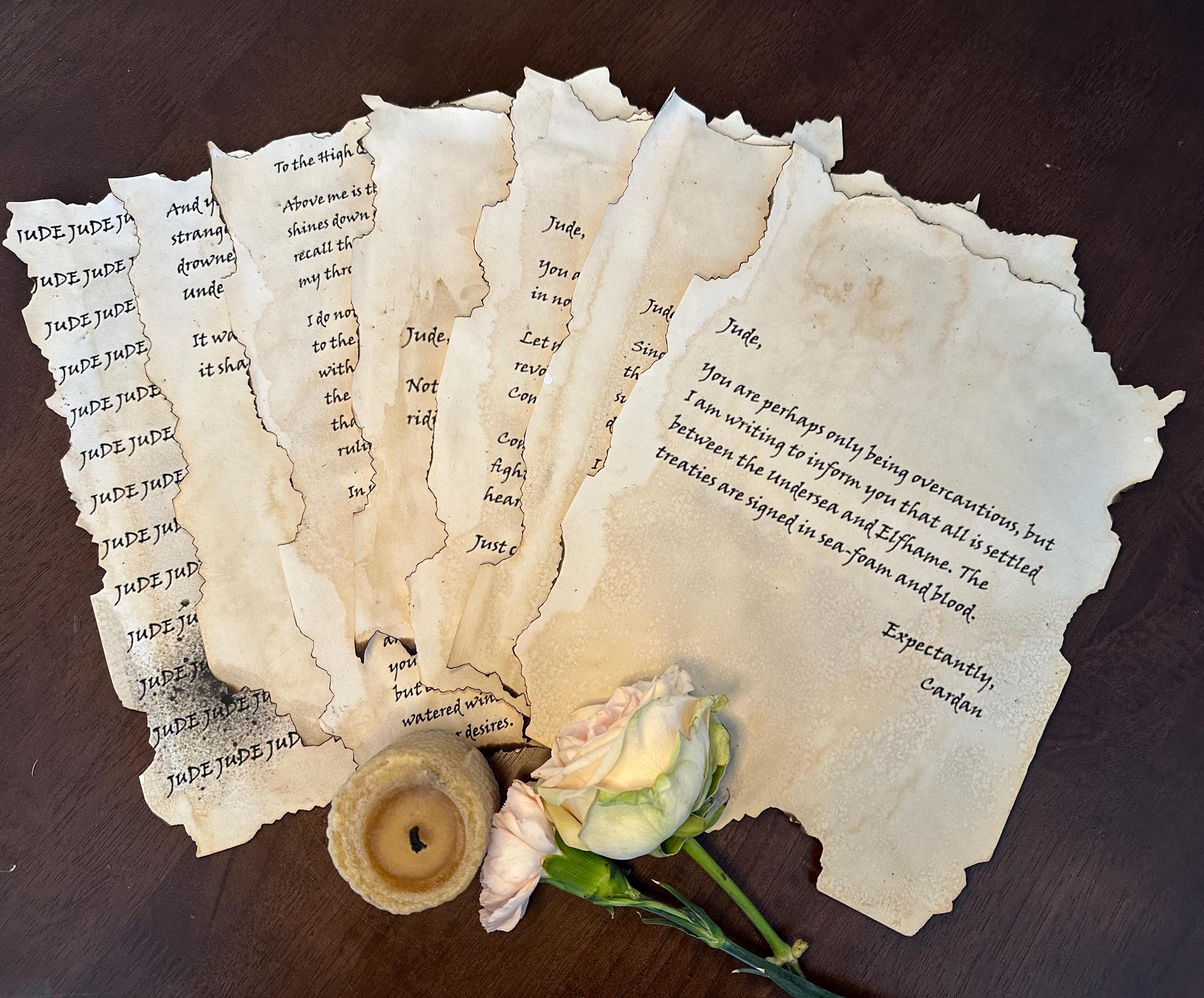 Cardans Letters to Jude - All 7 Letters From the Folk of the Air Trilogy by  Holly Black - Etsy